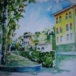 acquerello veduta di Budrio